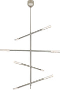 Rousseau Large Articulating Chandelier | Polished Nickel | Seeded Glass