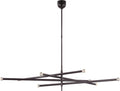 Rousseau Oversized Eight Light Articulating Chandelier | Bronze | Clear Glass Orb