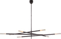 Rousseau Oversized Eight Light Articulating Chandelier | Bronze | Etched Crystal