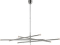 Rousseau Oversized Eight Light Articulating Chandelier | Polished Nickel | Clear Glass Orb