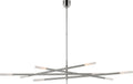 Rousseau Oversized Eight Light Articulating Chandelier | Polished Nickel | Etched Crystal
