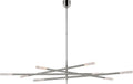 Rousseau Oversized Eight Light Articulating Chandelier | Polished Nickel | Seeded Glass