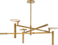 Melange Large Floating Disc Chandelier | Antique-Burnished Brass | Alabaster