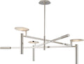 Melange Large Floating Disc Chandelier | Polished Nickel | Alabaster