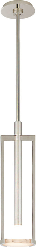Melange Small Floating Disc Pendant | Polished Nickel | Alabaster