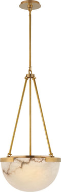Melange Small Pendant | Antique-Burnished Brass | Alabaster
