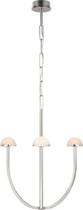 Pedra Medium Chandelier | Polished Nickel | Alabaster