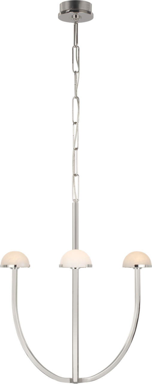 Pedra Medium Chandelier | Polished Nickel | Alabaster