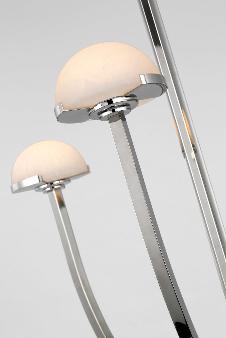 Pedra Large Two-Tier Chandelier | Polished Nickel | Alabaster