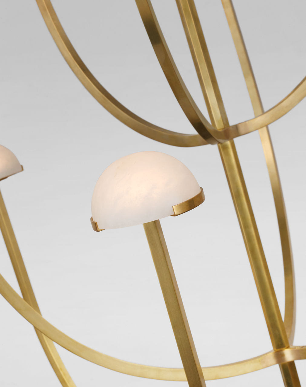 Pedra X-Large Three-Tier Chandelier | Antique-Burnished Brass | Alabaster