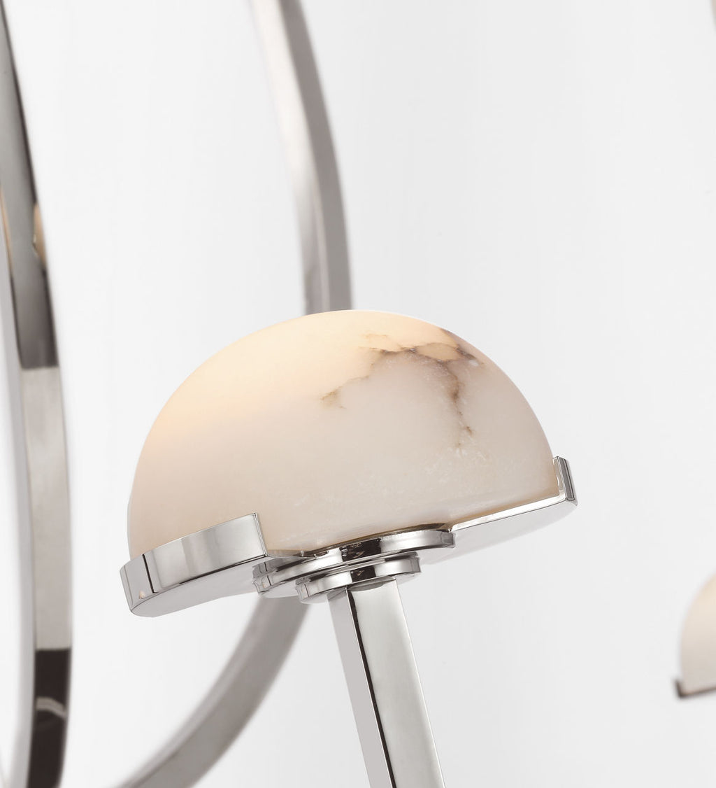 Pedra X-Large Three-Tier Chandelier | Polished Nickel | Alabaster