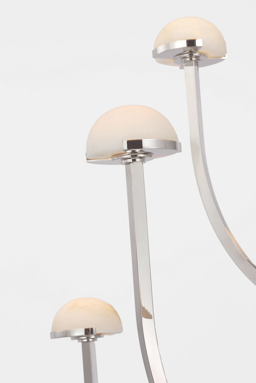 Pedra X-Large Three-Tier Chandelier | Polished Nickel | Alabaster
