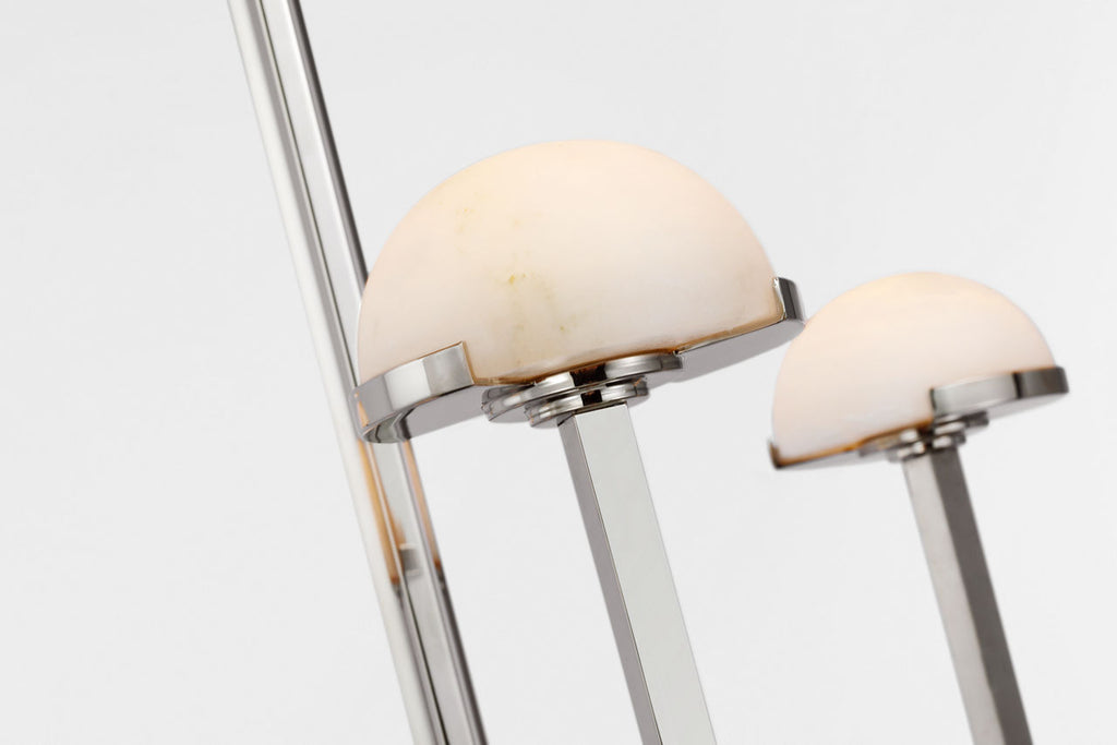 Pedra X-Large Three-Tier Chandelier | Polished Nickel | Alabaster