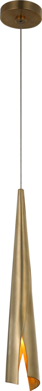 Piel Delicate Wrapped Pendant | Antique-Burnished Brass