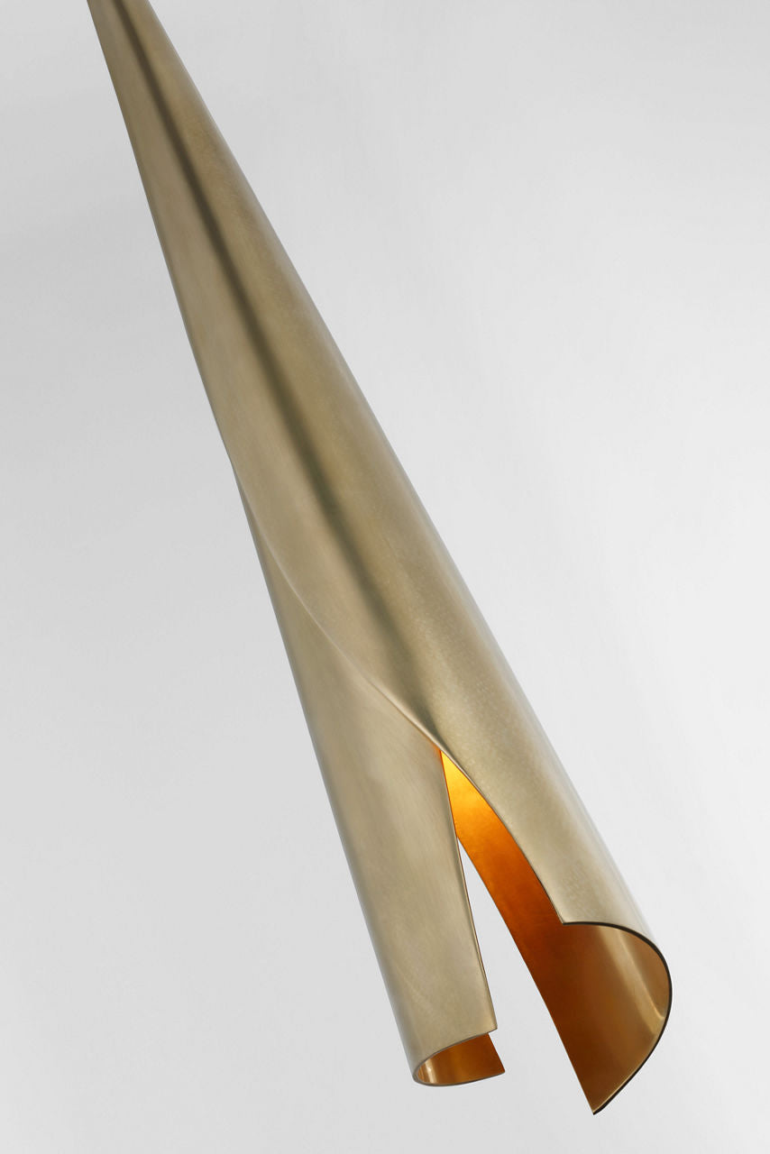 Piel Delicate Wrapped Pendant | Antique-Burnished Brass
