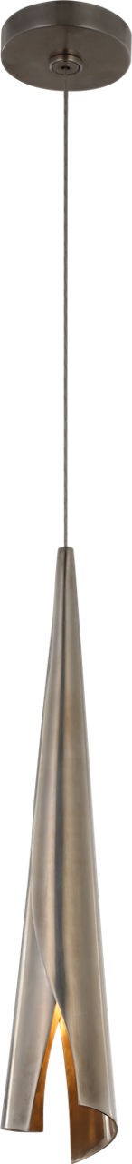 Piel Delicate Wrapped Pendant | Pewter
