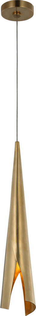 Piel Small Wrapped Pendant | Antique-Burnished Brass