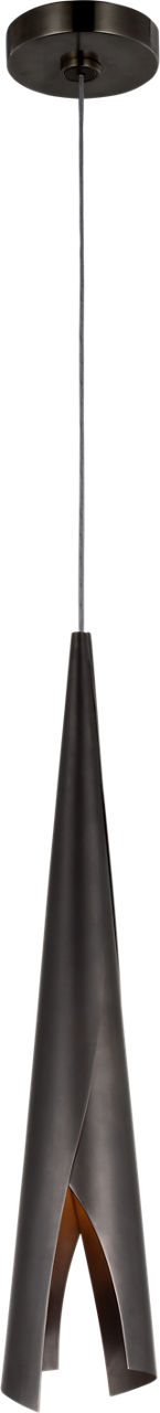 Piel Small Wrapped Pendant | Bronze