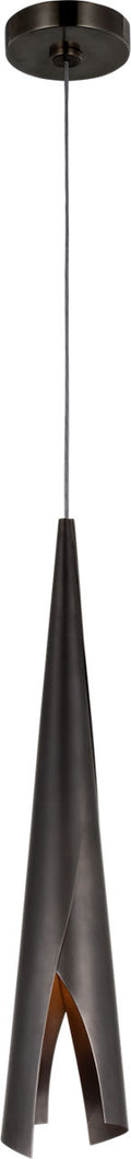 Piel Small Wrapped Pendant | Bronze