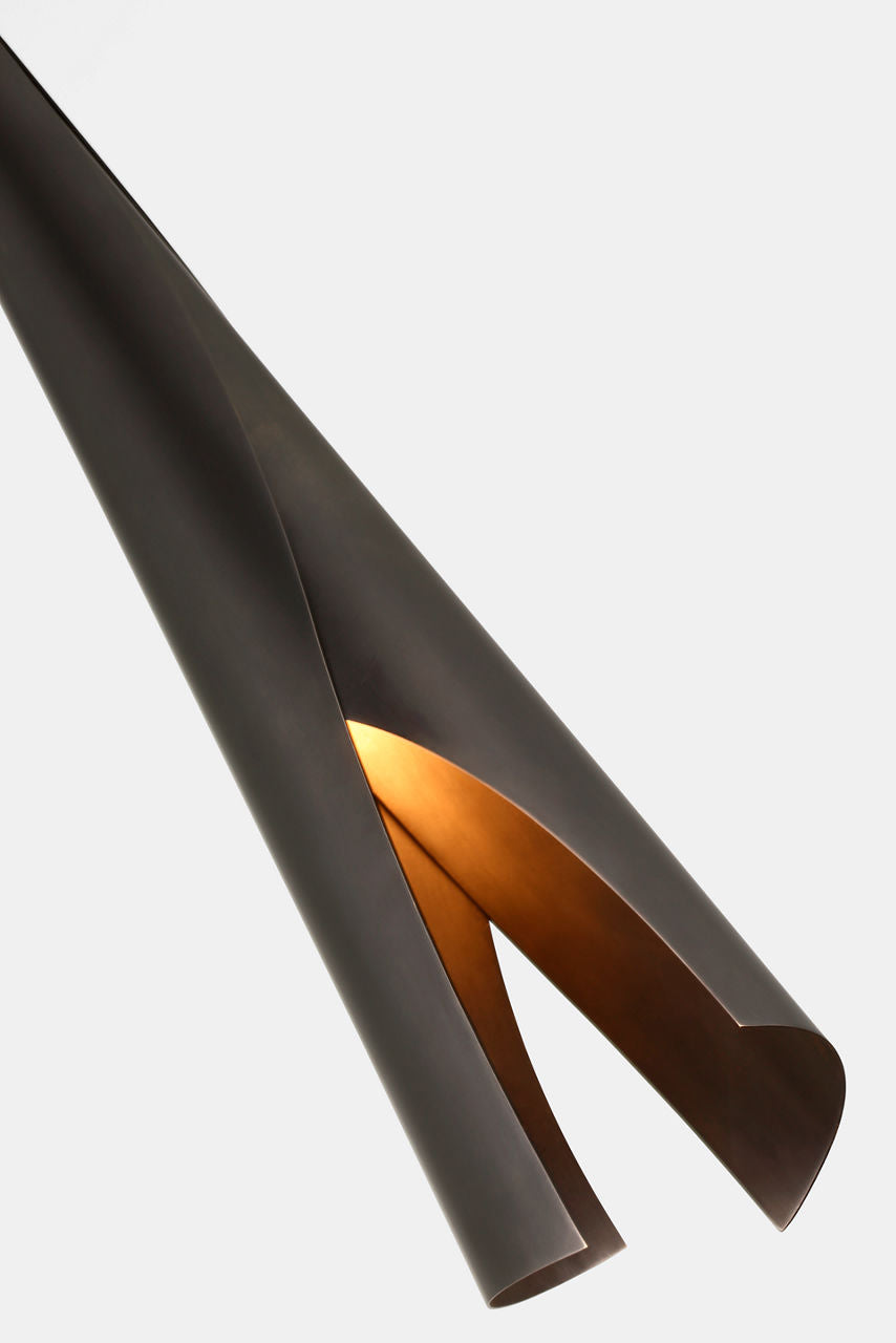 Piel Small Wrapped Pendant | Bronze