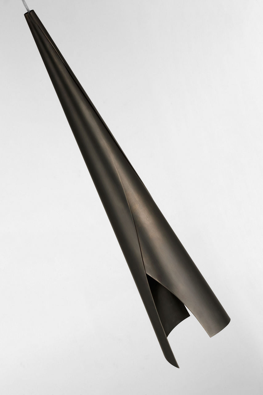 Piel Small Wrapped Pendant | Bronze