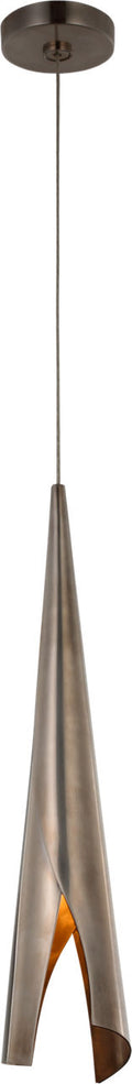 Piel Small Wrapped Pendant | Pewter