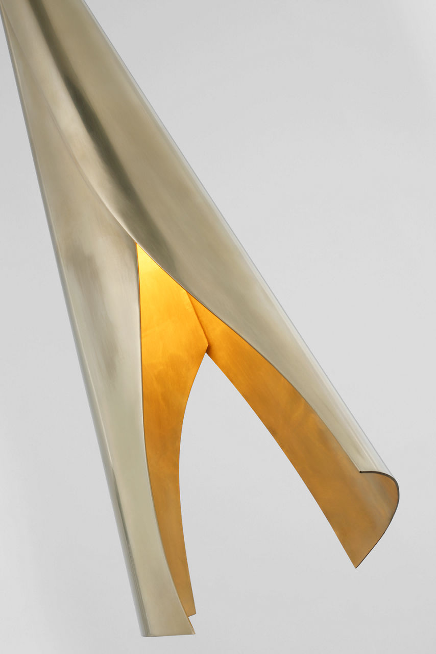 Piel Medium Wrapped Pendant | Antique-Burnished Brass