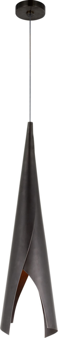 Piel Medium Wrapped Pendant | Bronze