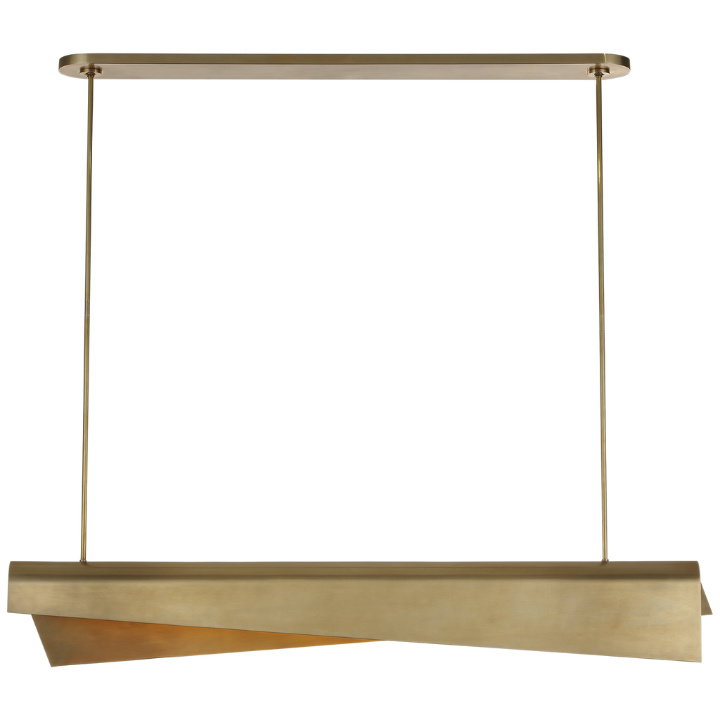 Piel 48" Linear Pendant | Antique-Burnished Brass