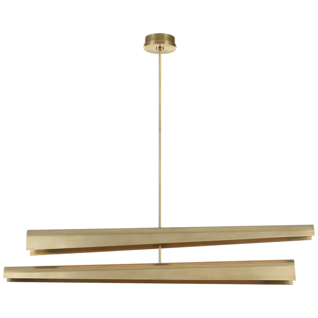 Piel 52" Multi-Positional Chandelier | Antique-Burnished Brass