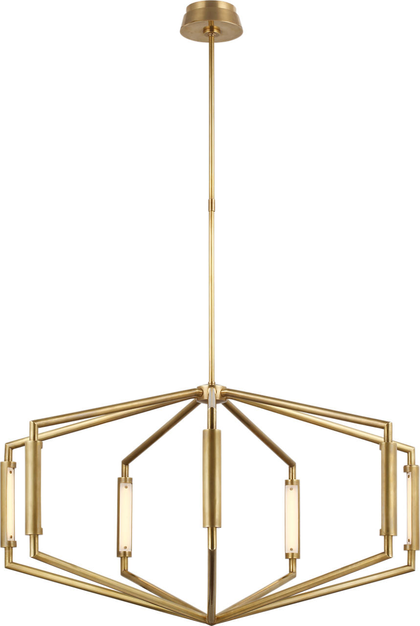 Appareil 40" Low Profile Chandelier | Antique-Burnished Brass