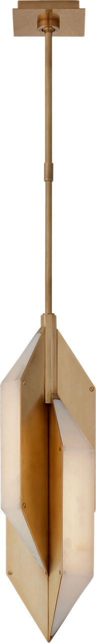 Ophelion Small Pendant | Antique-Burnished Brass | Alabaster