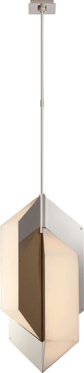 Ophelion Medium Pendant | Polished Nickel | Alabaster