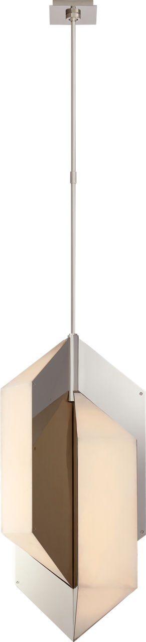 Ophelion Medium Pendant | Polished Nickel | Alabaster