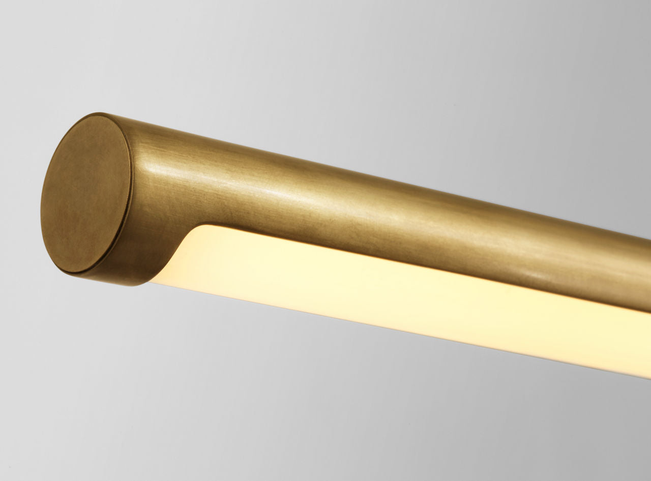 Axis Large Linear Pendant | Antique-Burnished Brass