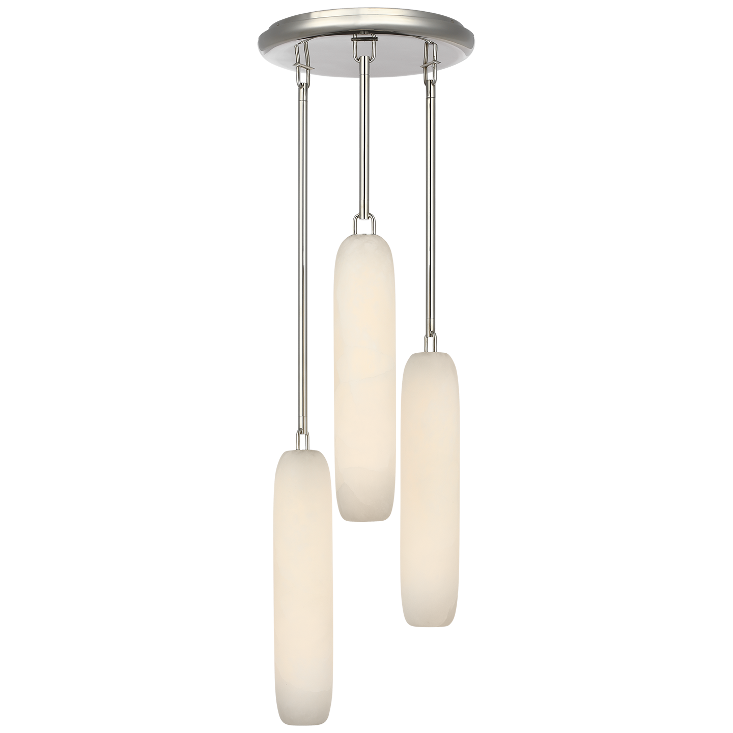 Formosa 3-Light Pendant | Polished Nickel | Alabaster