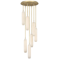 Formosa 7-Light Pendant | Antique-Burnished Brass | Alabaster