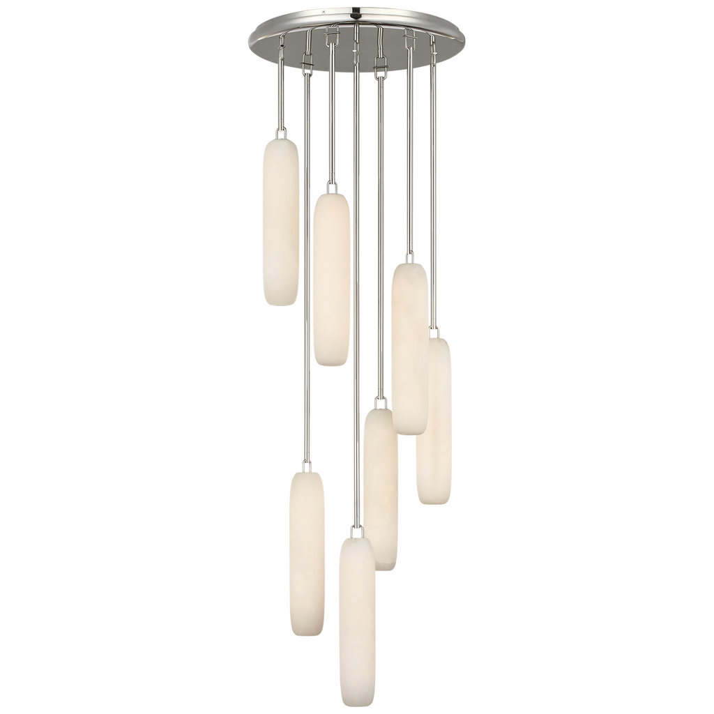 Formosa 7-Light Pendant | Polished Nickel | Alabaster