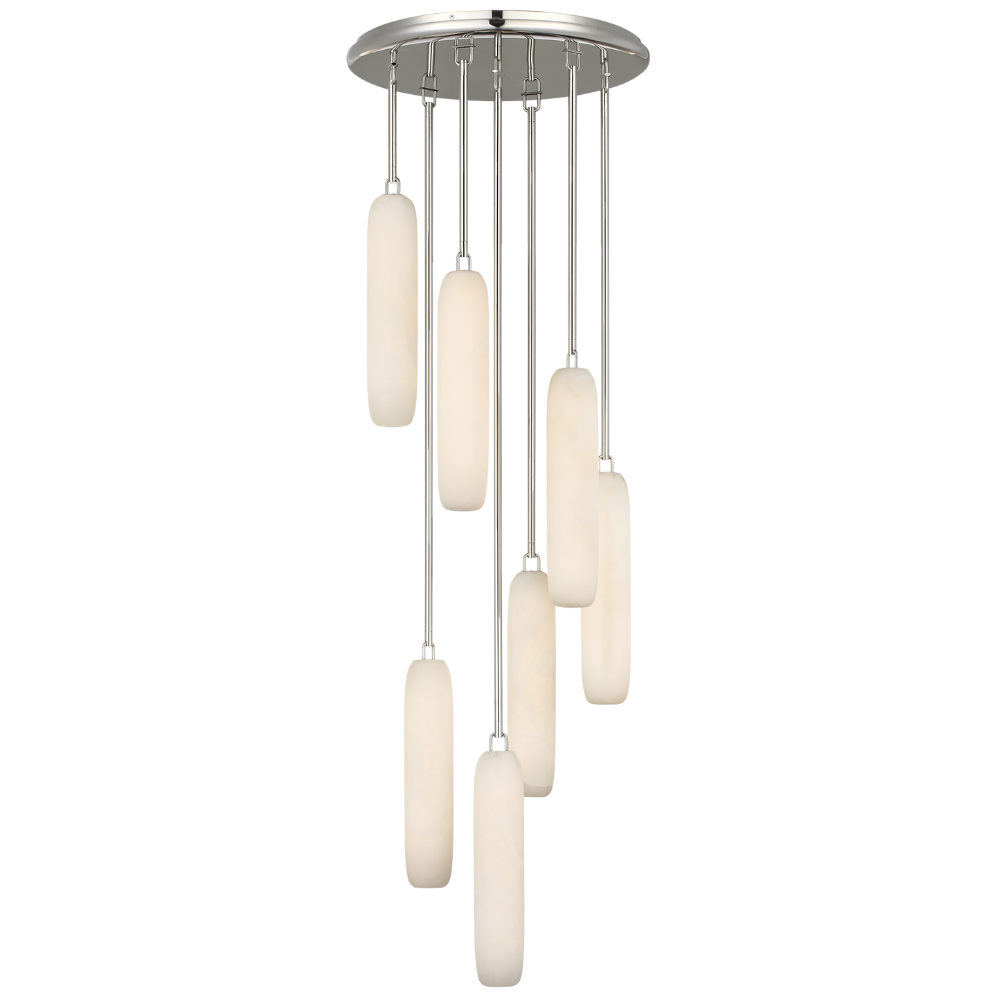 Formosa 7-Light Pendant | Polished Nickel | Alabaster