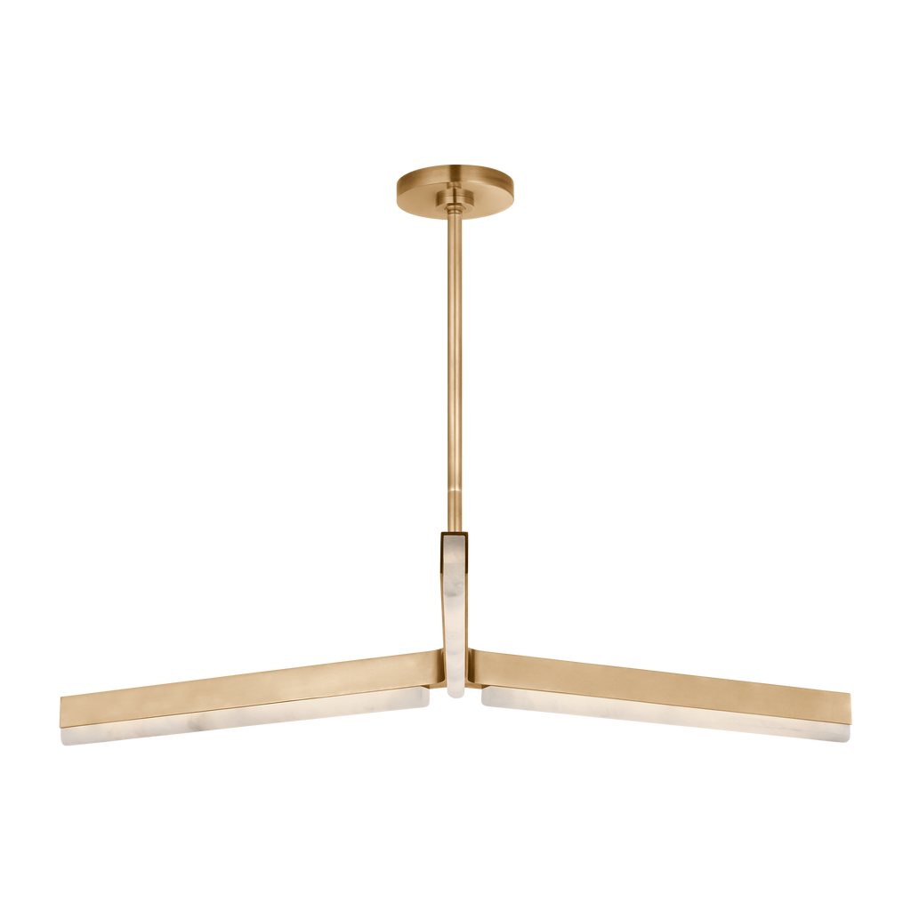 Linea 42 Chandelier Hand Rubbed Antique Brass 2700K 90 CRI