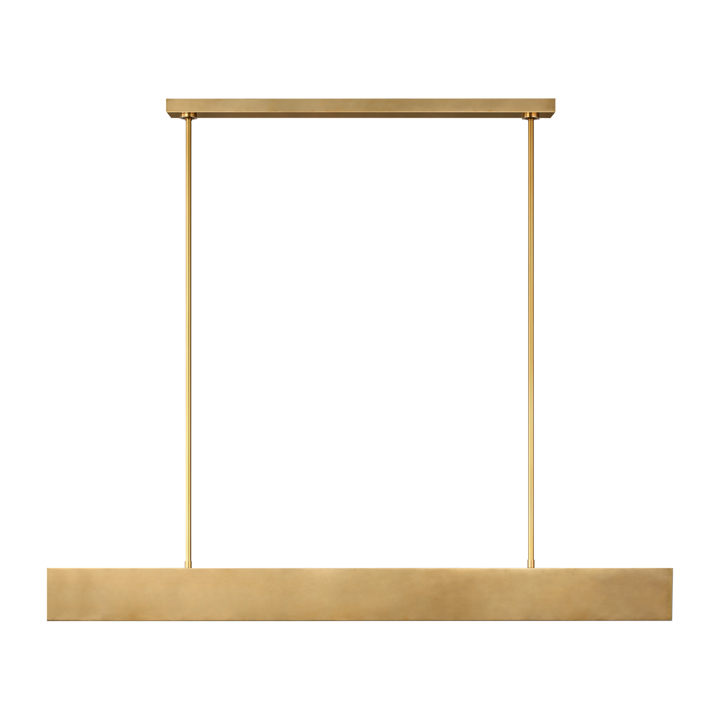 Pench Large Tapered Linear Chandelier Natural Brass 2700K 90 CRI