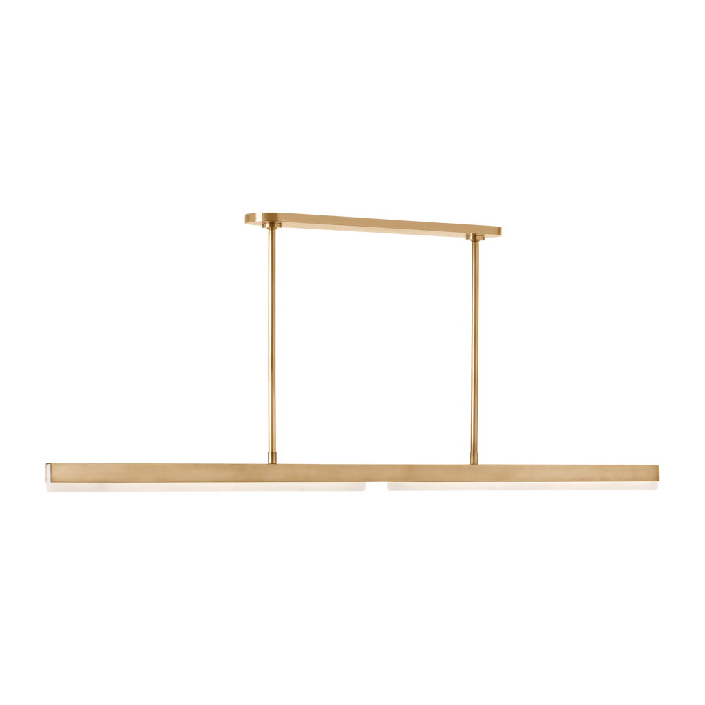 Linea 60 Linear Chandelier Hand Rubbed Antique Brass 2700K 90 CRI