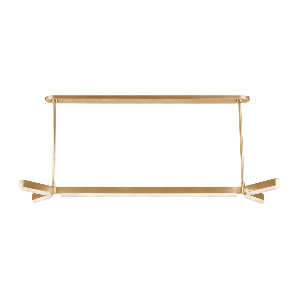 Linea 55 Linear Chandelier hand rubbed antique brass 2700K 90 CRI