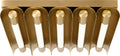 Carson Five Light Flush Mount Burnished Brass Bulbs Inc