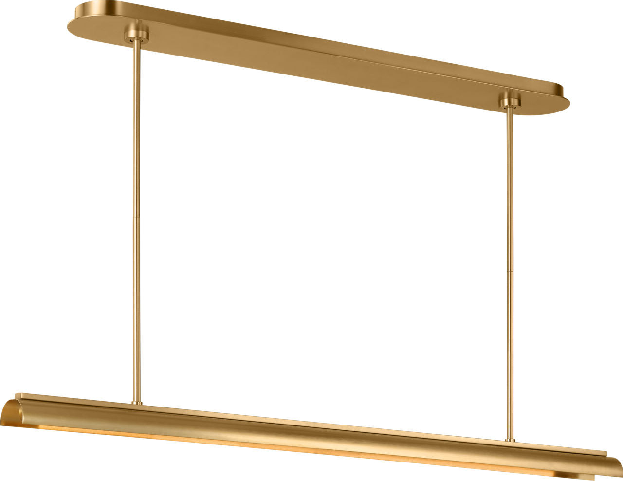Carson One Light Linear Chandelier Burnished Brass Bulbs Included
