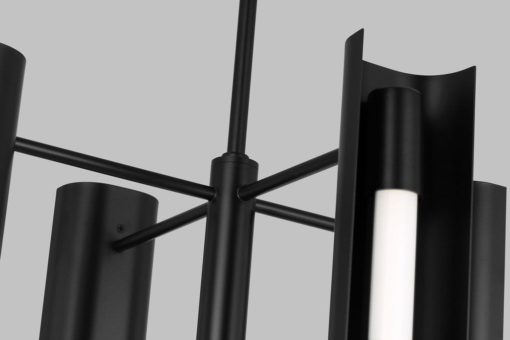 Carson Four Light Pendant Midnight Black Bulbs Included