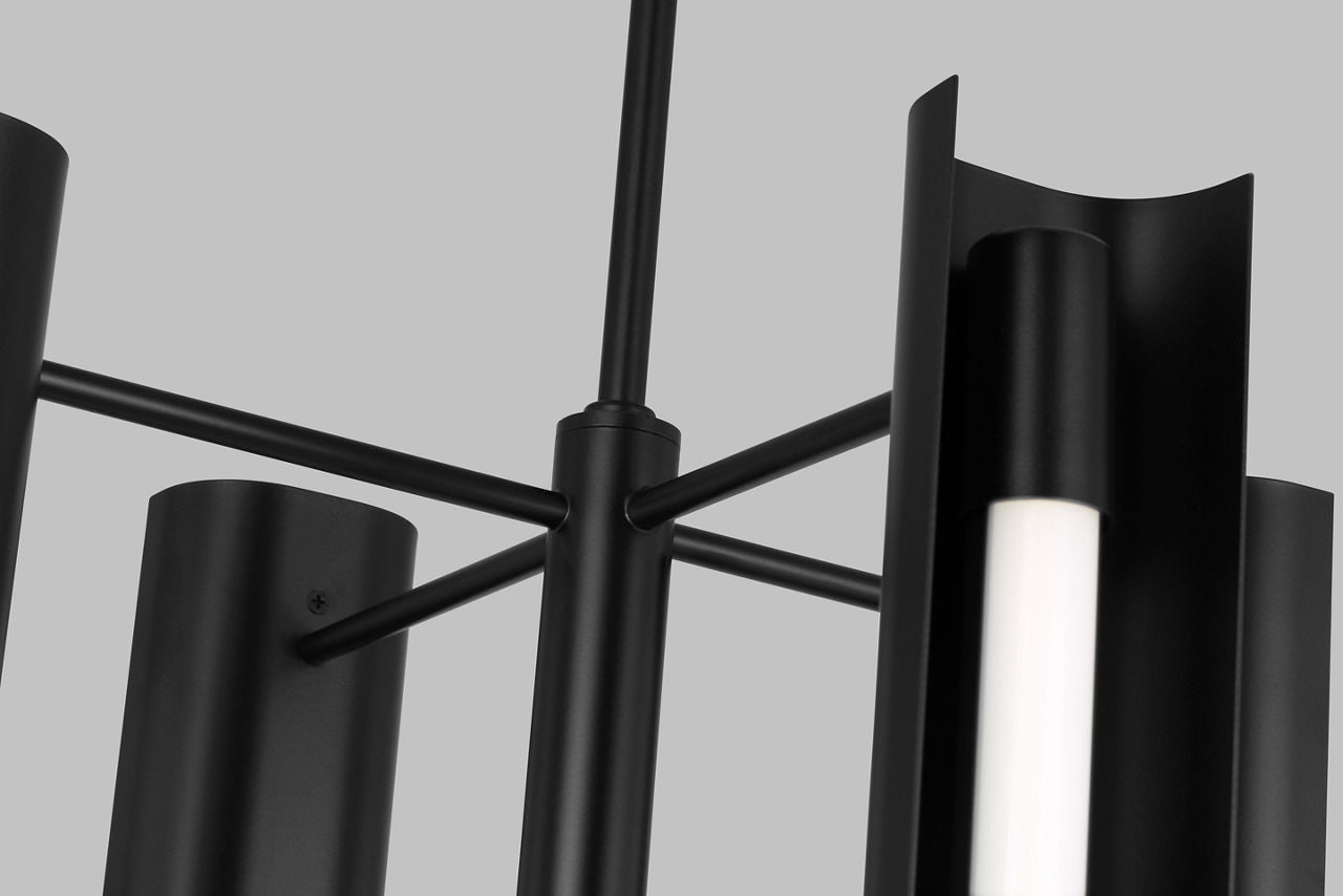 Carson Four Light Pendant Midnight Black Bulbs Included