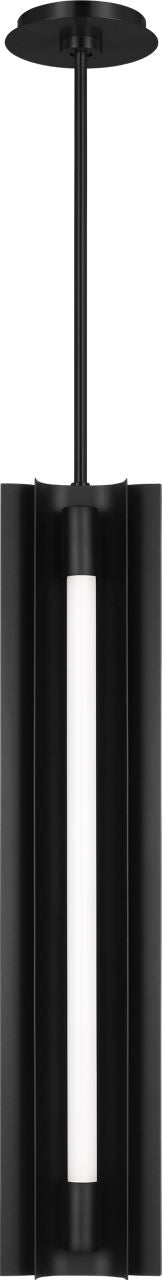Carson Four Light Narrow Pendant Midnight Black Bulbs Inc