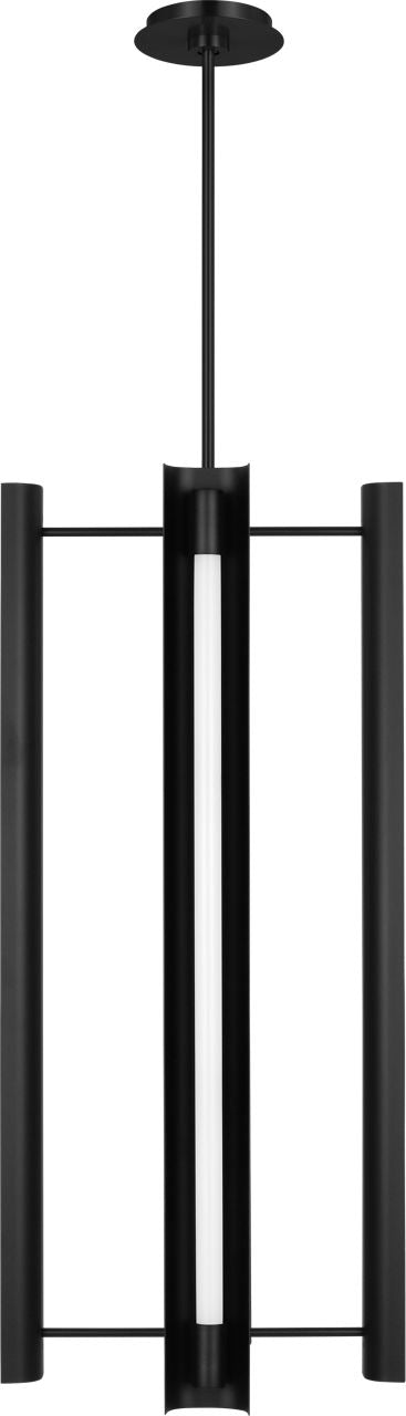 Carson Four Light Tall Pendant Midnight Black Bulbs Inc