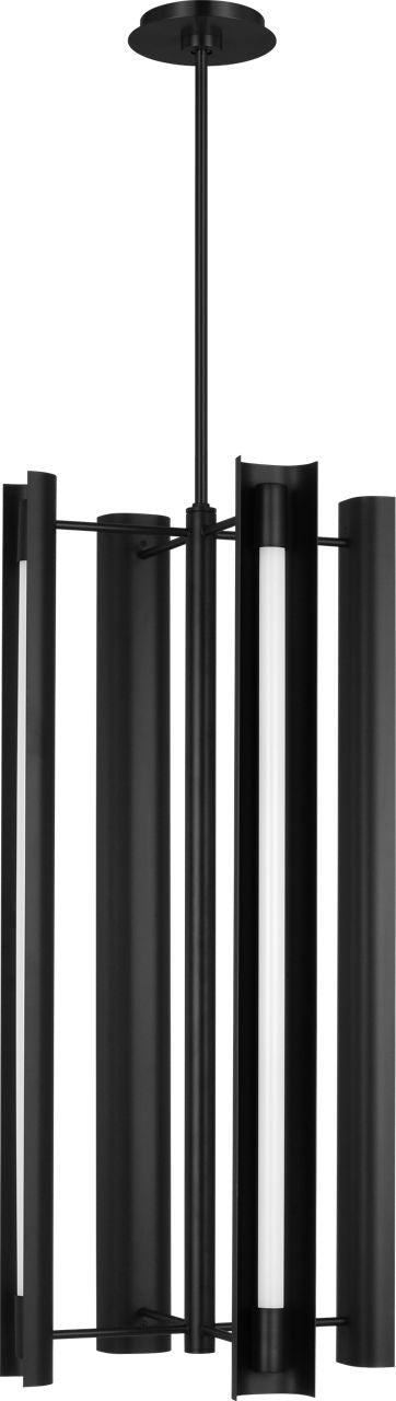 Carson Four Light Tall Pendant Midnight Black Bulbs Inc